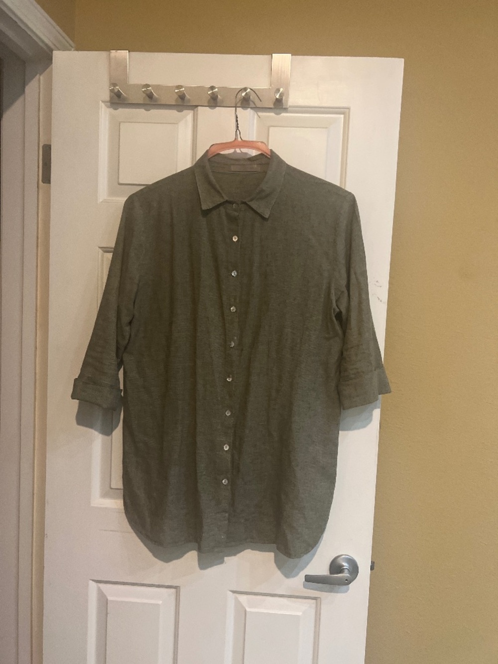 Cut loose linen top XL